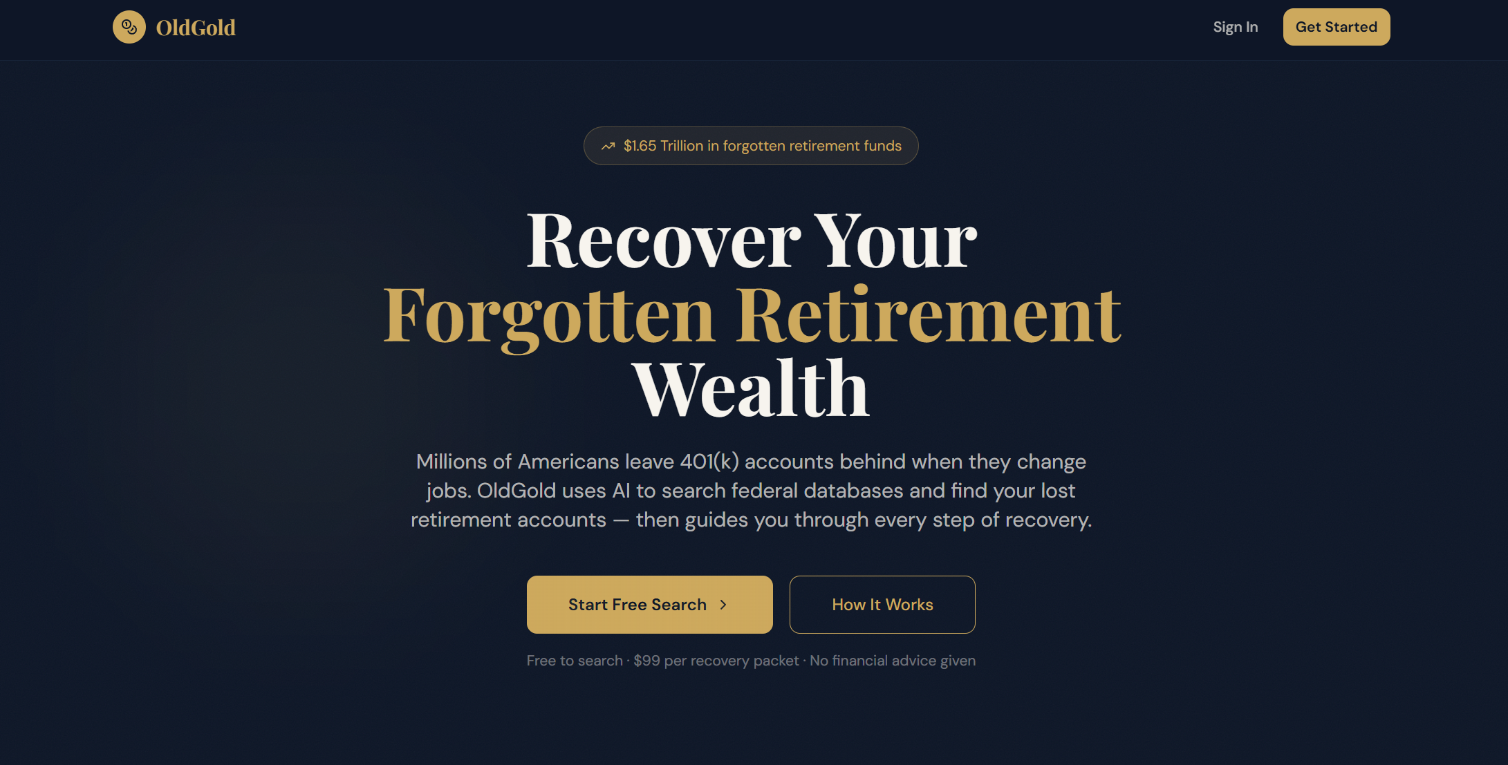 Screenshot of OldGold