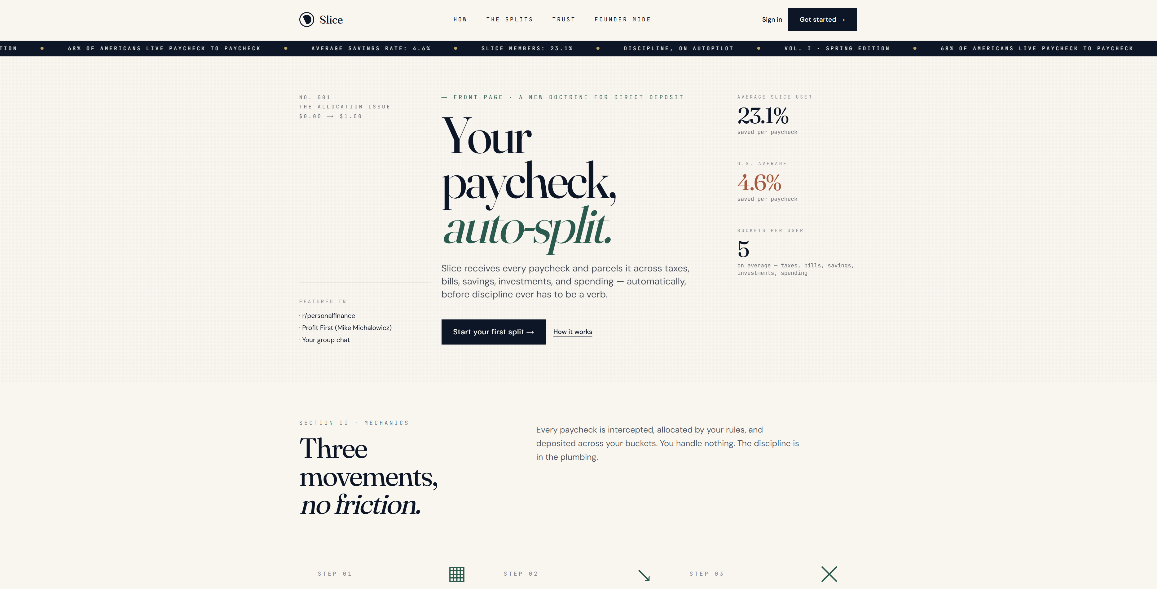 Screenshot of Pay Splitting